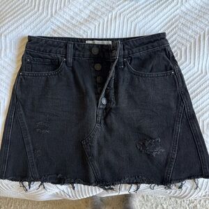 Free People Charcoal Mini Skirt